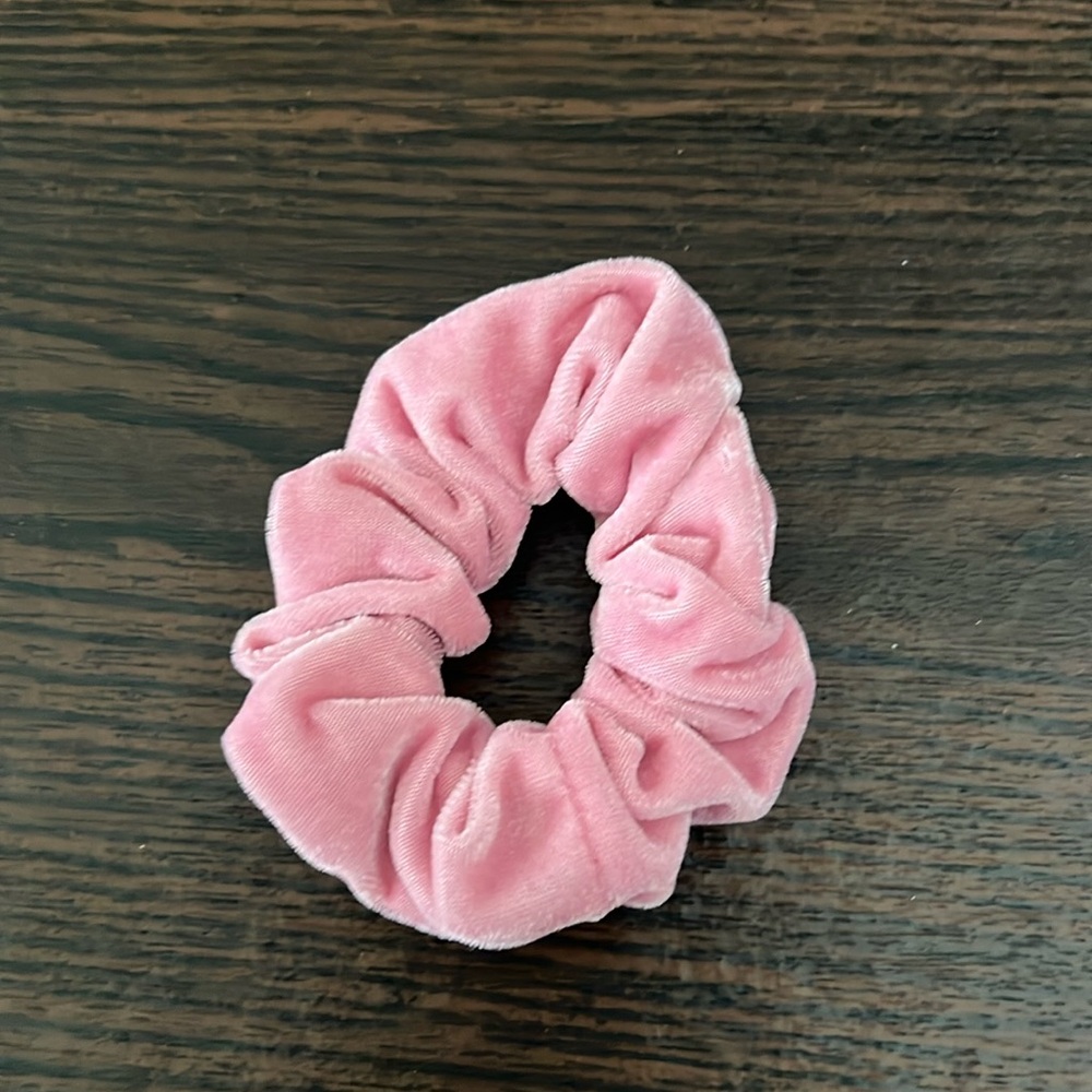 Light Pink Velvet Hair Scrunchie